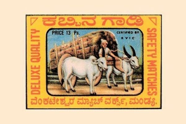 Brahma Bulls and Cart - Art Print