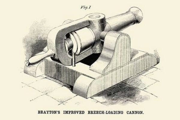 Brayton's Improved Breech-loading Cannon - Art Print