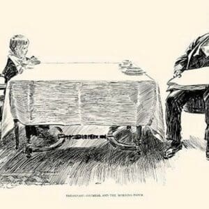 Breakfast - Oatmeal and the Morning Paper by Charles Dana Gibson - Art Print