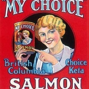 British Columbia Choice Keta Salmon by Smith Litho - Art Print