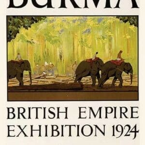 British Empire Exhibition - Burma - Art Print