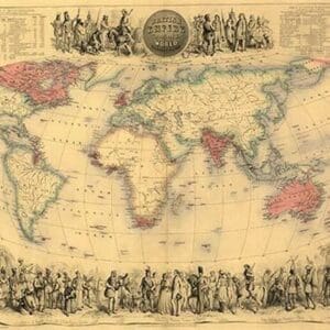 British Empire Throughout the World by John Bartholemew - Art Print