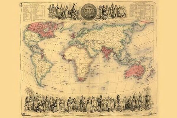 British Empire Throughout the World by John Bartholemew - Art Print