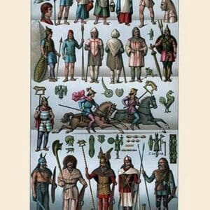 Britons and Gauls by Auguste Racinet - Art Print