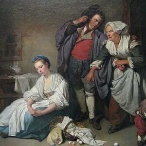 Broken Eggs by Jean Baptiste Greuze - Art Print