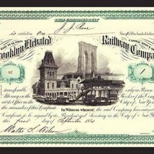 Brooklyn Elevated Rail Road Company - Art Print