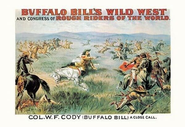 Buffalo Bill: A Close Call - Art Print