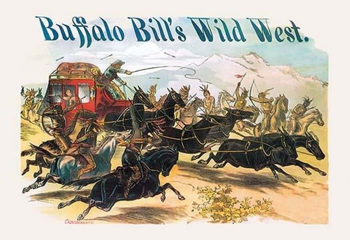 Buffalo Bill: Attack on Stagecoach - Art Print