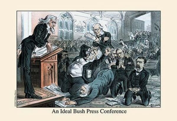 Bush Press Conference by Wilbur Pierce - Art Print