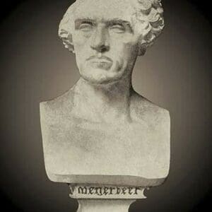 Bust of Meyerbeer by Theodore Thomas - Art Print