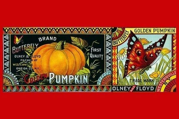 Butterfly Brand Golden Pumpkin - Art Print