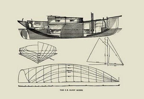 C.B. Sloop Midge by Charles P. Kunhardt - Art Print