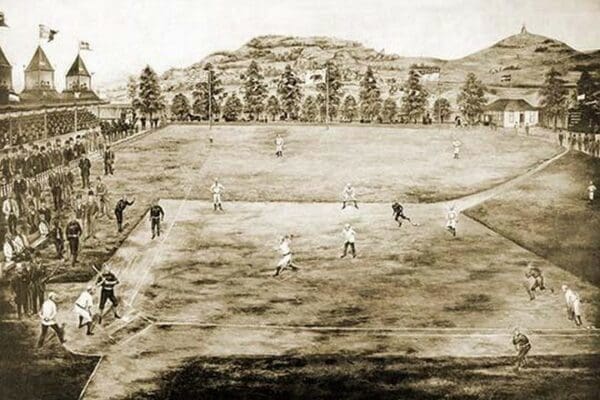 California League Baseball Grounds by Britton & Rey - Art Print