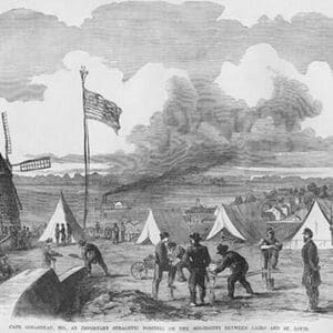 Cape Girardeau Federal Encampment by Frank Leslie - Art Print