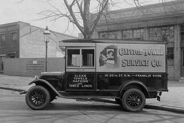 Capitol Towel Service Company Truck in DC - Art Print