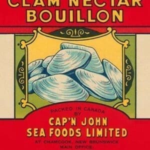 Cap'n John Brand Clam Nectar Bouillon #3 - Art Print