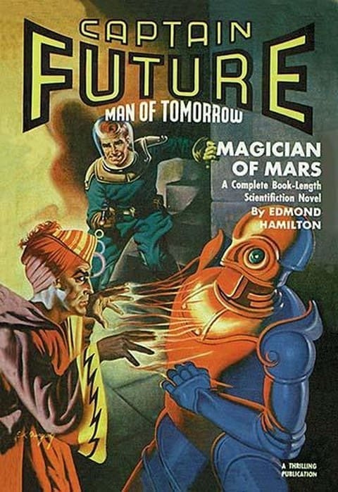 Captain Future Fires at the Magician of Mars - Art Print