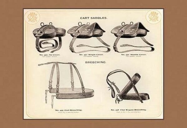 Cart Saddles and Breeching - Art Print