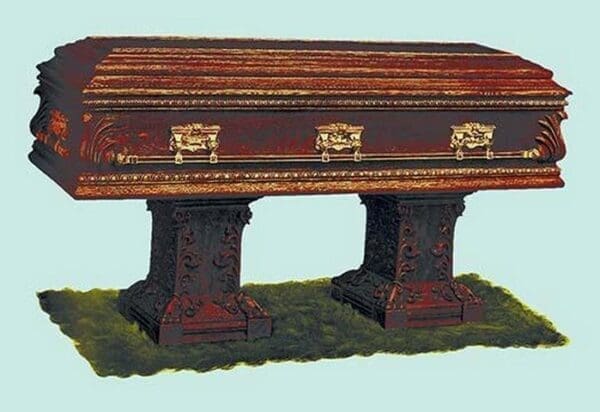 Casket with Golden Rails - Art Print