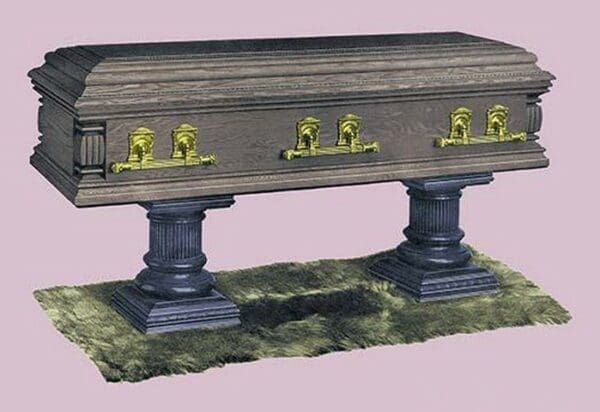 Casket with Marble Stand - Art Print