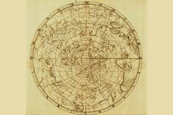 Celestial Map of the Mythological Heavens with Zodiacal Characters by Sir John Flamsteed #2 - Art Print