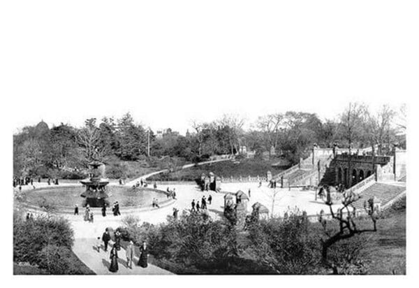 Central Park: Bethesda Terrace c.1902 - Art Print