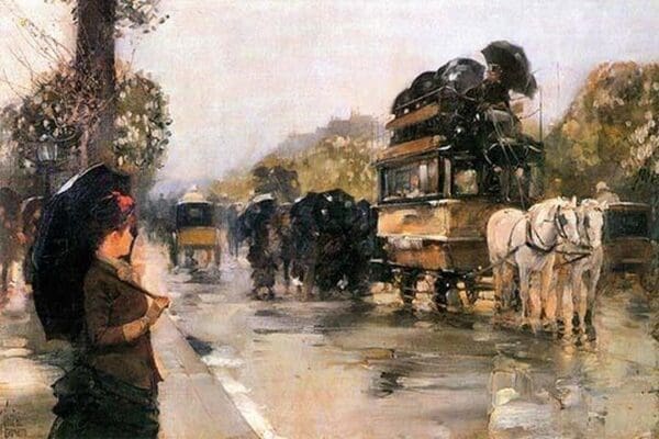 Champs Elys es Paris by Frederick Childe Hassam - Art Print