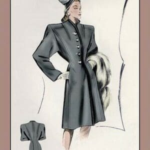 Charcoal Dressy Coat - Art Print