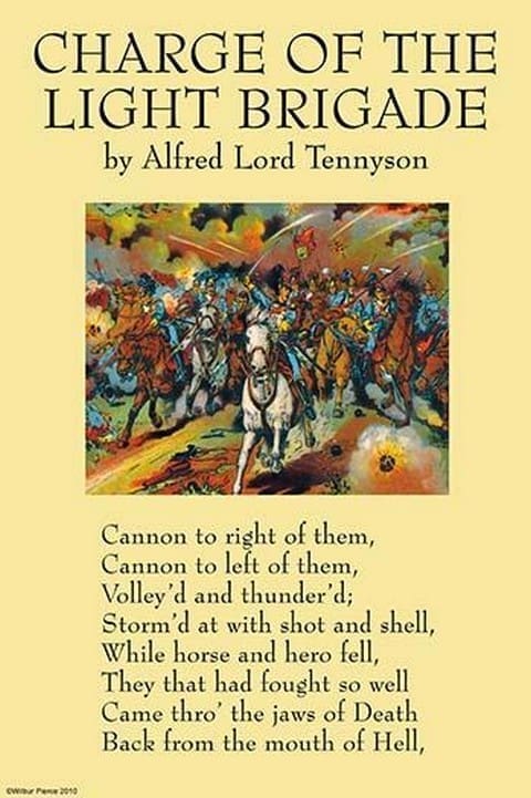 Charge of the Light Brigade by Alfred Lord Tennyson - Art Print