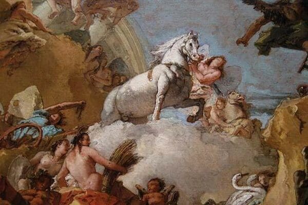 Chariot of Aurora (Detail) by Giovanni Domenico Tiepolo - Art Print