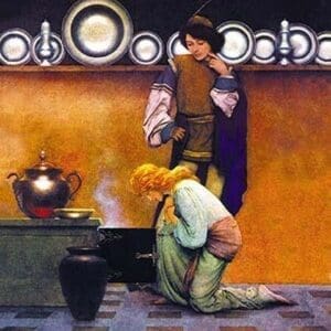 Checking the Tarts by Maxfield Parrish - Art Print