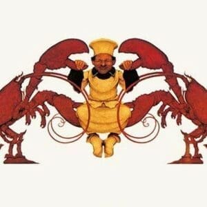 Chef and a Pair of Lobsters by Maxfield Parrish - Art Print