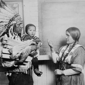 Chief Fish Wolf Robe in Native Dress and War bonnet