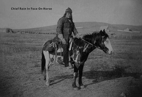 Chief Rain in Face on Horse - Art Print