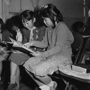 Children at Sunday school class by Ansel Adams #2 - Art Print