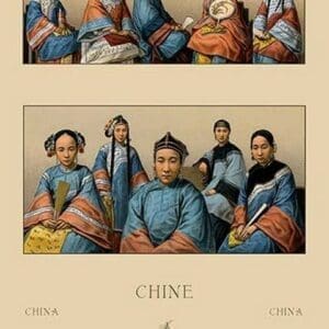 Chin Manchu Women by Auguste Racinet - Art Print