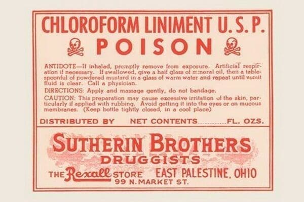 Chloroform Liniment U.S.P. - Art Print