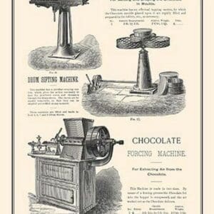 Chocolate Tapping Table & Forcing Machine - Art Print