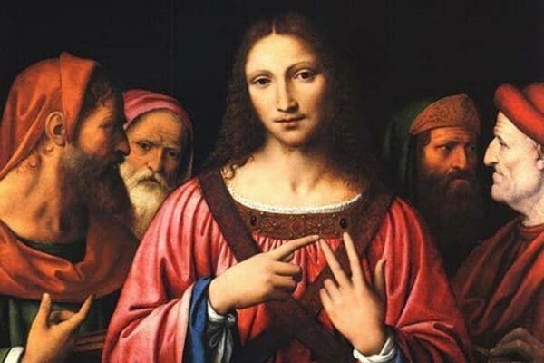 Christ among the doctors by Bernardino Luini - Art Print