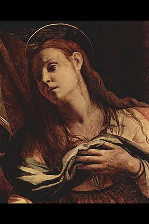 Christ and Maria Magdalena detail by Bronzino - Art Print