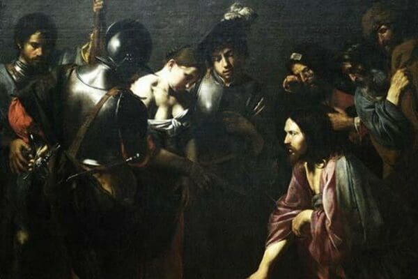 Christ and the adulteress by Valentin Boulogne - Art Print