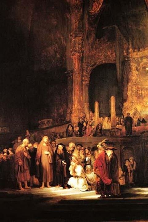 Christ and the adultress by Rembrandt Van Rijn - Art Print