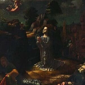 Christ at the mount of Olives by Gossaert by Jan Gossaert - Art Print