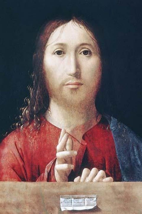 Christ blessing by Antonella da Messina - Art Print