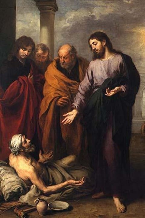 Christ heals the paralytic by Bartolome Murillo - Art Print