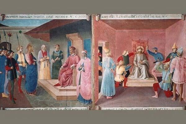 Christ in front of Pilate by Fra Angelico - Art Print