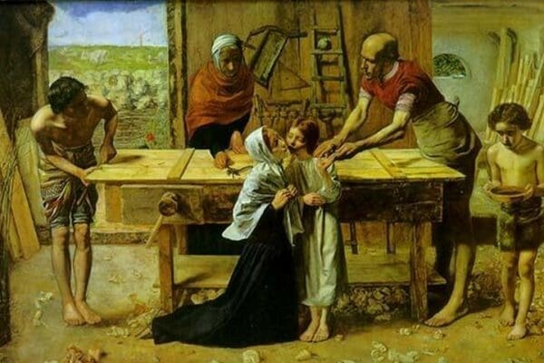 Christ on the House of His Parents by John Everett Millais - Art Print