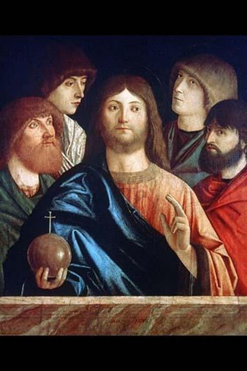 Christ with four apostles by Vitorio Carpaccio - Art Print