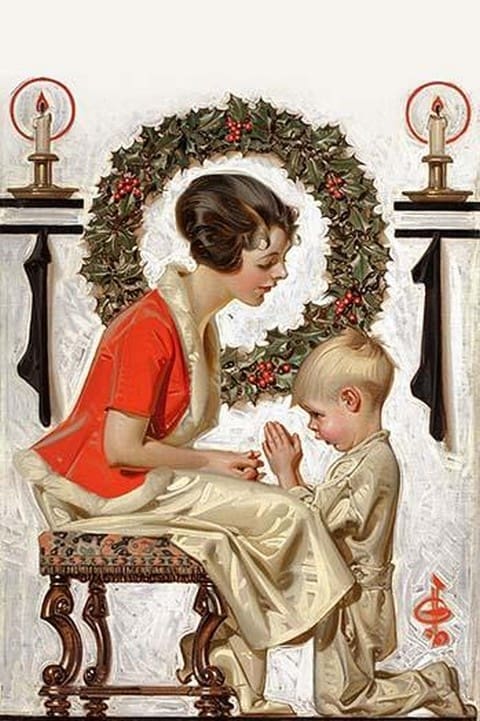 Christmas Prayer by Joseph Christian Leyendecker - Art Print