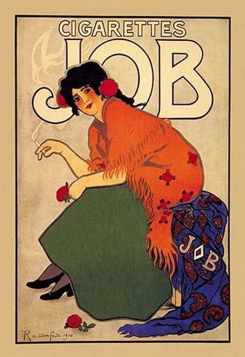 Cigarettes Job by Alphonse Mucha - Art Print